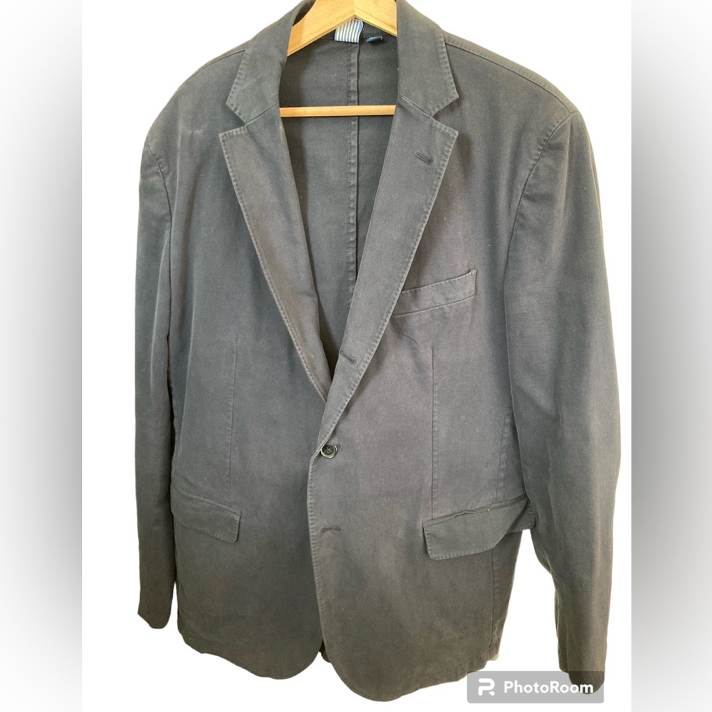 Faconable French navy blue cotton sports coat XL